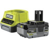 Cargador + Batería de litio Ryobi ONE+ RC18120-140X/ 18V 4,0 | APLIUM