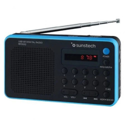 Radio Portátil Sunstech RPDS32BL/ con Batería/ Negra y Azul | APLIUM