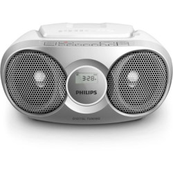 Radio CD Philips AZ215S/ 3W RMS/ con Cable/ Plata | APLIUM