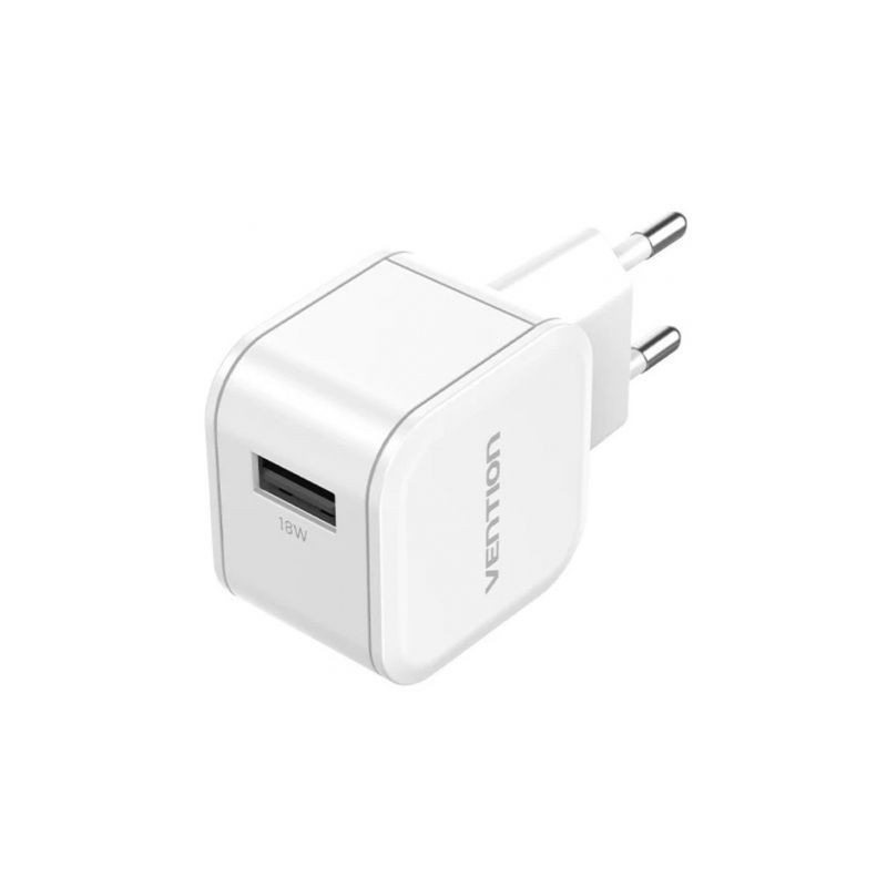 Cargador de Pared GaN Vention FEKW0-EU/ 1xUSB/ 18W | APLIUM