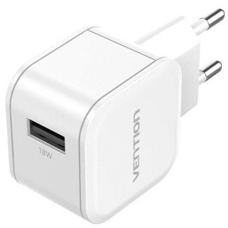 Cargador de Pared GaN Vention FEKW0-EU/ 1xUSB/ 18W | APLIUM
