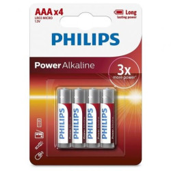 Pack de 4 Pilas AAA Philips LR03P4B/05/ 1.5V/ Alcalinas | APLIUM