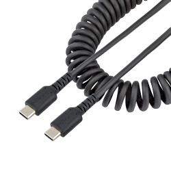 3ft USB C Charging Cable Coiled M/M