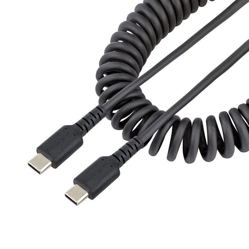 3ft USB C Charging Cable Coiled M/M