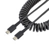 3ft USB C Charging Cable Coiled M/M