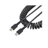 3ft USB C Charging Cable Coiled M/M