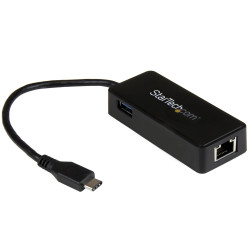 USB-C to GbE Adapter w/Extra USB port