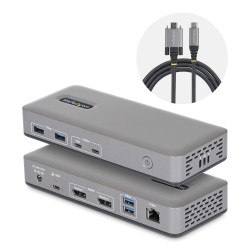 USB-C Dock 2x DP 4K60 1GbE 100W PD