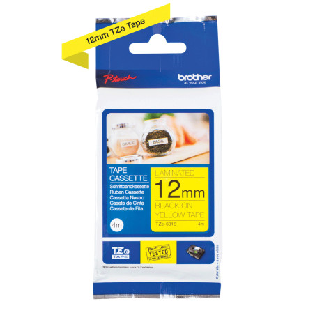 TZe-631S/tape/yellow/black/12 mm/4m