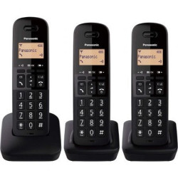 Teléfono Inalámbrico Panasonic KX-TGB613SPB/ Pack TRIO/ Negr | APLIUM