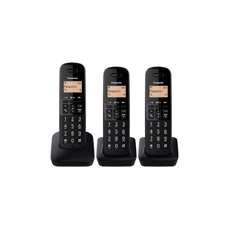 Teléfono Inalámbrico Panasonic KX-TGB613SPB/ Pack TRIO/ Negr | APLIUM