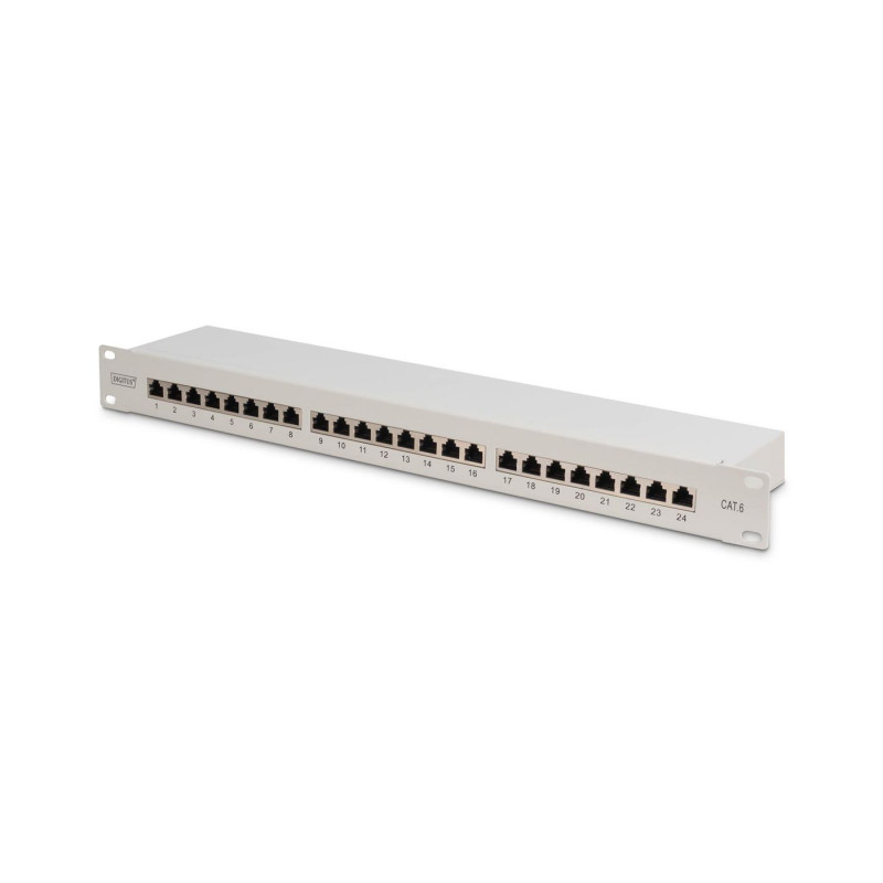 CAT 6 patch panel, shielded,