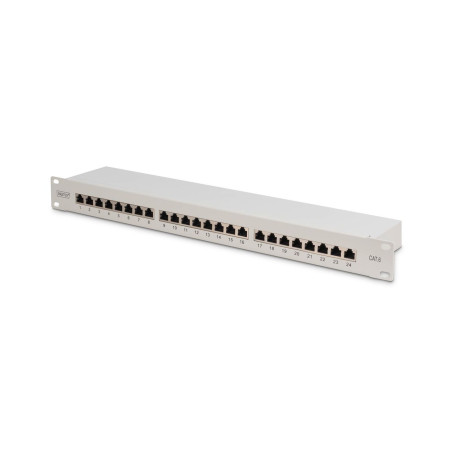 CAT 6 patch panel, shielded,