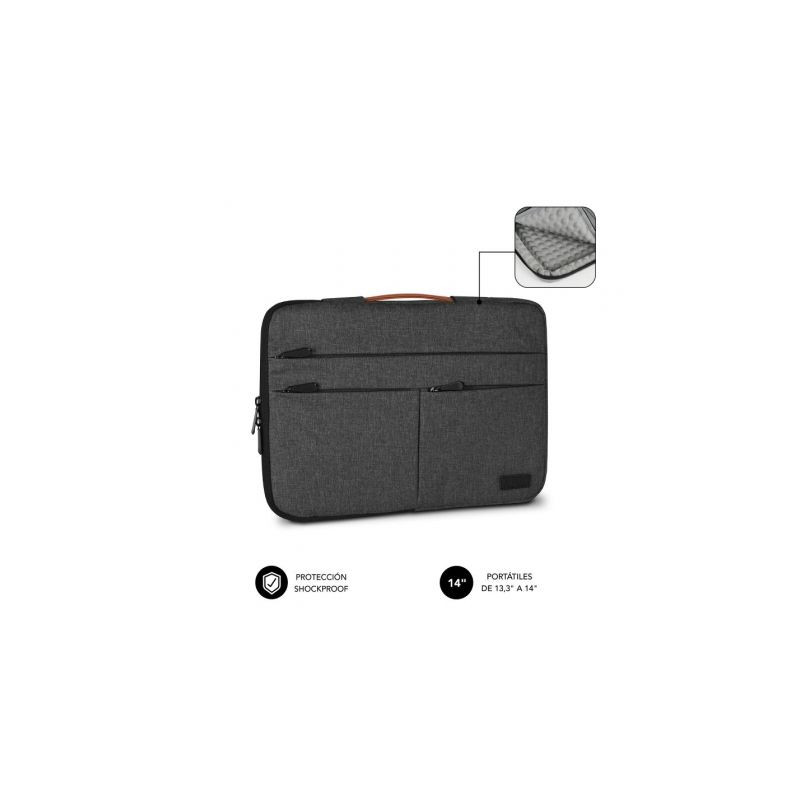 SUBBLIM Funda Air Padding 360 Sleeve 13,3-14" Dark Grey | APLIUM