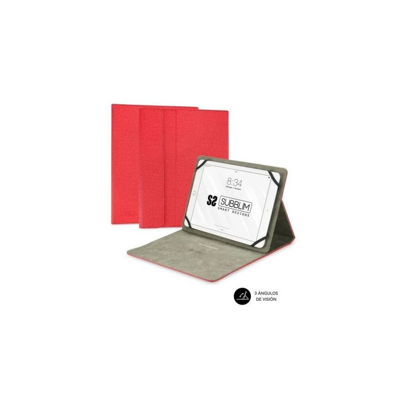 Funda Subblim Clever Stand para Tablets de 9.6"-11"/ Roja | APLIUM