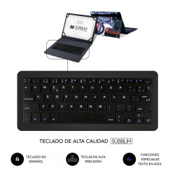 SUBBLIM Funda con Teclado Micro USB - USB C KEYTAB USB 10,1" | APLIUM
