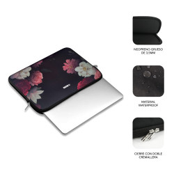 SUBBLIM Funda Ordenador Neopreno Trendy Sleeve Neo Flowers 1 | APLIUM