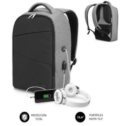 Mochila Subblim Secure V2 AP para Portátiles hasta 15.6"/ Pu | APLIUM