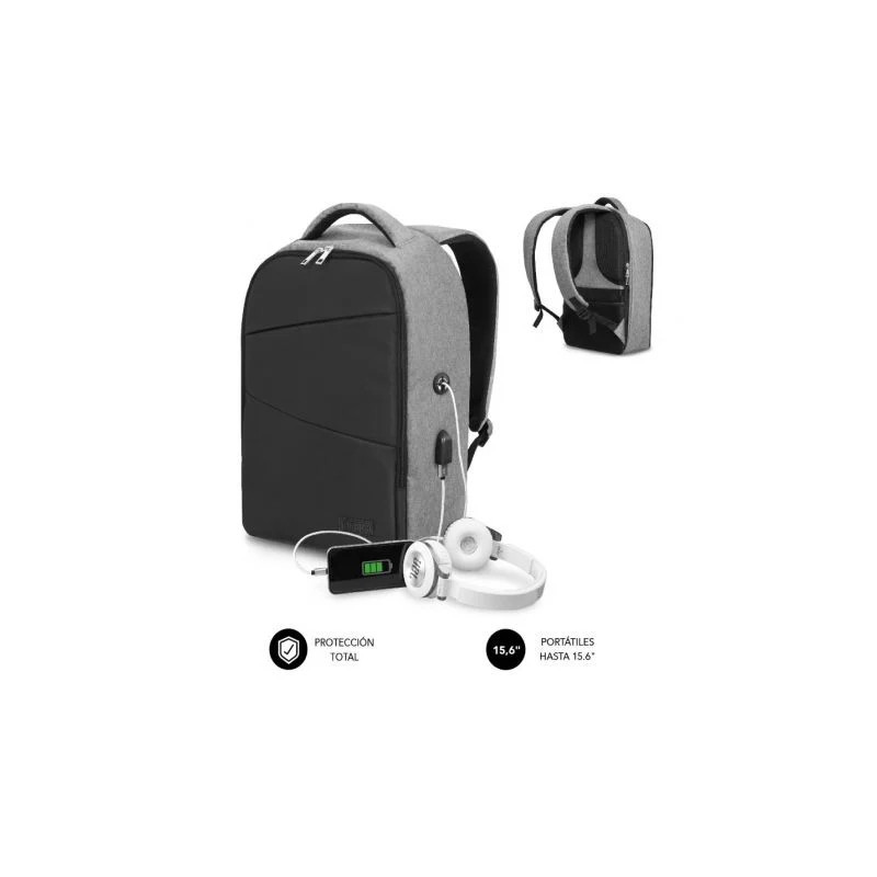 Mochila Subblim Secure V2 AP para Portátiles hasta 15.6"/ Pu | APLIUM
