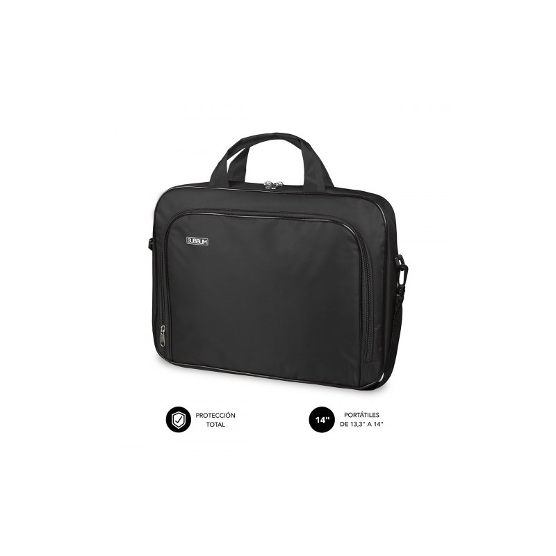 Maletín Subblim Oxford para Portátiles hasta 14"/ Negro | APLIUM