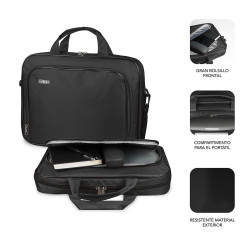 Maletín Subblim Oxford para Portátiles hasta 14"/ Negro | APLIUM
