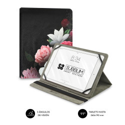 SUBBLIM Funda Tablet Universal TRENDY CASE ROSAS 11" | APLIUM