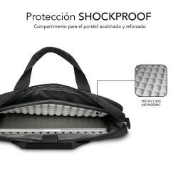 Maletín Subblim Air Padding para Portátiles hasta 14"/ Gris | APLIUM