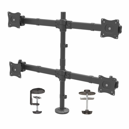 Desk Mount Quad Monitor Arm - Steel