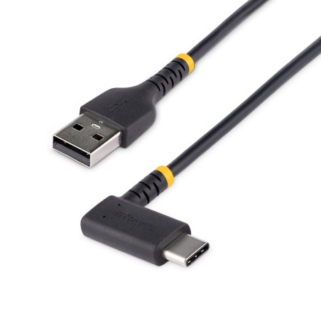 3ft USB A to C Charging Cable Angled