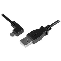 Cable Micro USB Left Angle 24AWG - 0.5m