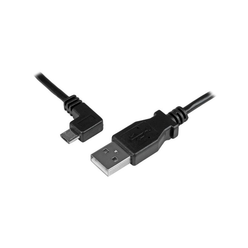 Cable Micro USB Left Angle 24AWG - 0.5m