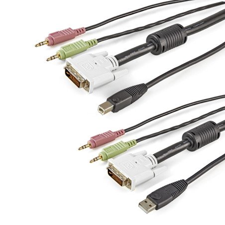 6 ft 4-in-1 USB DVI KVM Cable with Audio