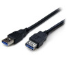 6 ft Black USB 3 Extension Cable A to A