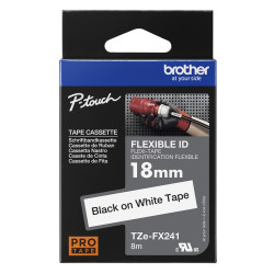 Tape Black on White 18mm | APLIUM