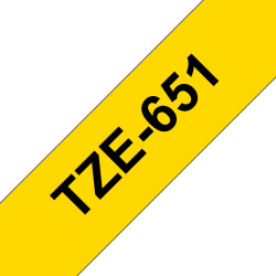 TZE651 24MM Black On Yellow | APLIUM