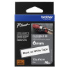 Tape Black on White 6mm | APLIUM