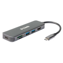 6-in-1 USB-C Hub with HDMI/Card Reader
