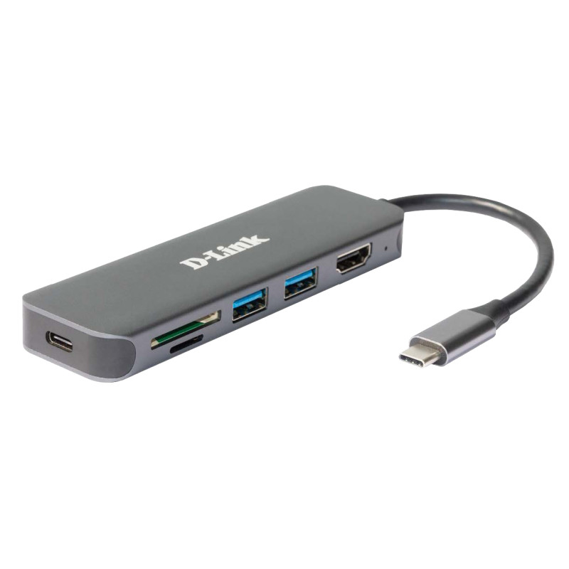 6-in-1 USB-C Hub with HDMI/Card Reader