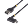 1ft USB A to C Charging Cable Angled