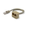 2-to-1 RJ45 Splitter Cable Adapter - F/M