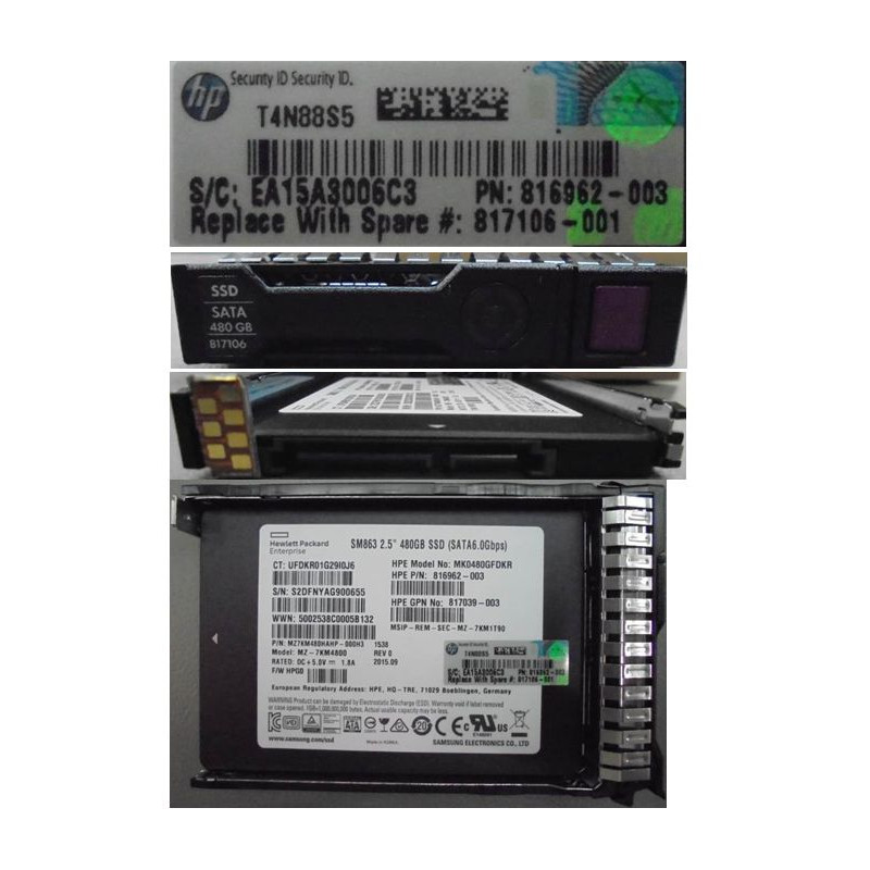 hot-plug SSD 480GB 2.5Inch SFF