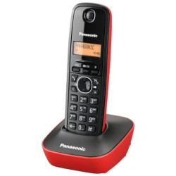 Teléfono Inalámbrico Panasonic KX-TG1611/ Negro y Rojo | APLIUM
