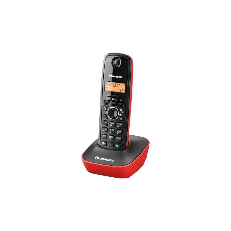 Teléfono Inalámbrico Panasonic KX-TG1611/ Negro y Rojo | APLIUM