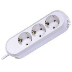 3-socket outlet ,white 5m