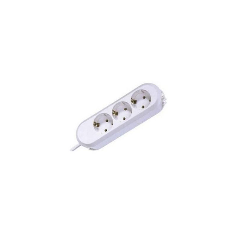3-socket outlet ,white 5m