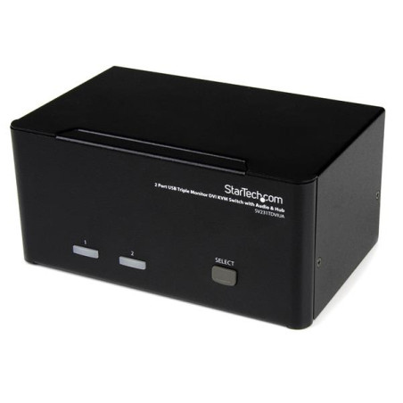 2 Port Triple Monitor DVI USB KVM Switch