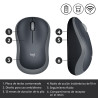 Ratón Inalámbrico Logitech M185/ Hasta 1000 DPI/ Gris | APLIUM