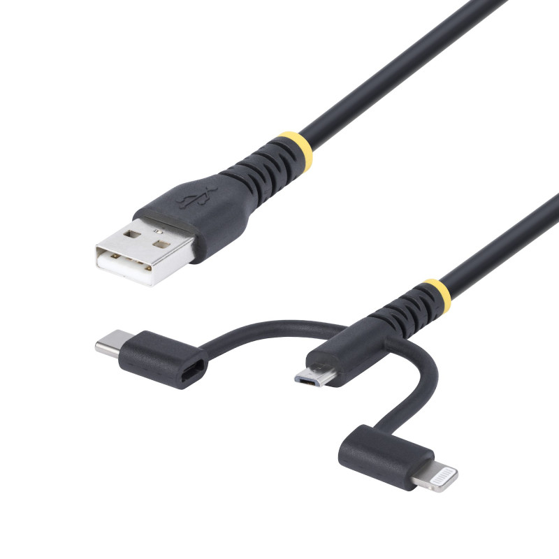 1m Rugged USB Multi Charging Cable