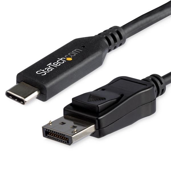 StarTech.com CDP2DP146B, 1,8 m, USB Tipo C, DisplayPort, Macho, Macho, Derecho