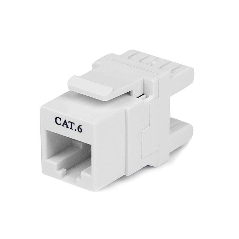 180 Cat 6 Keystone Wall Jack - White